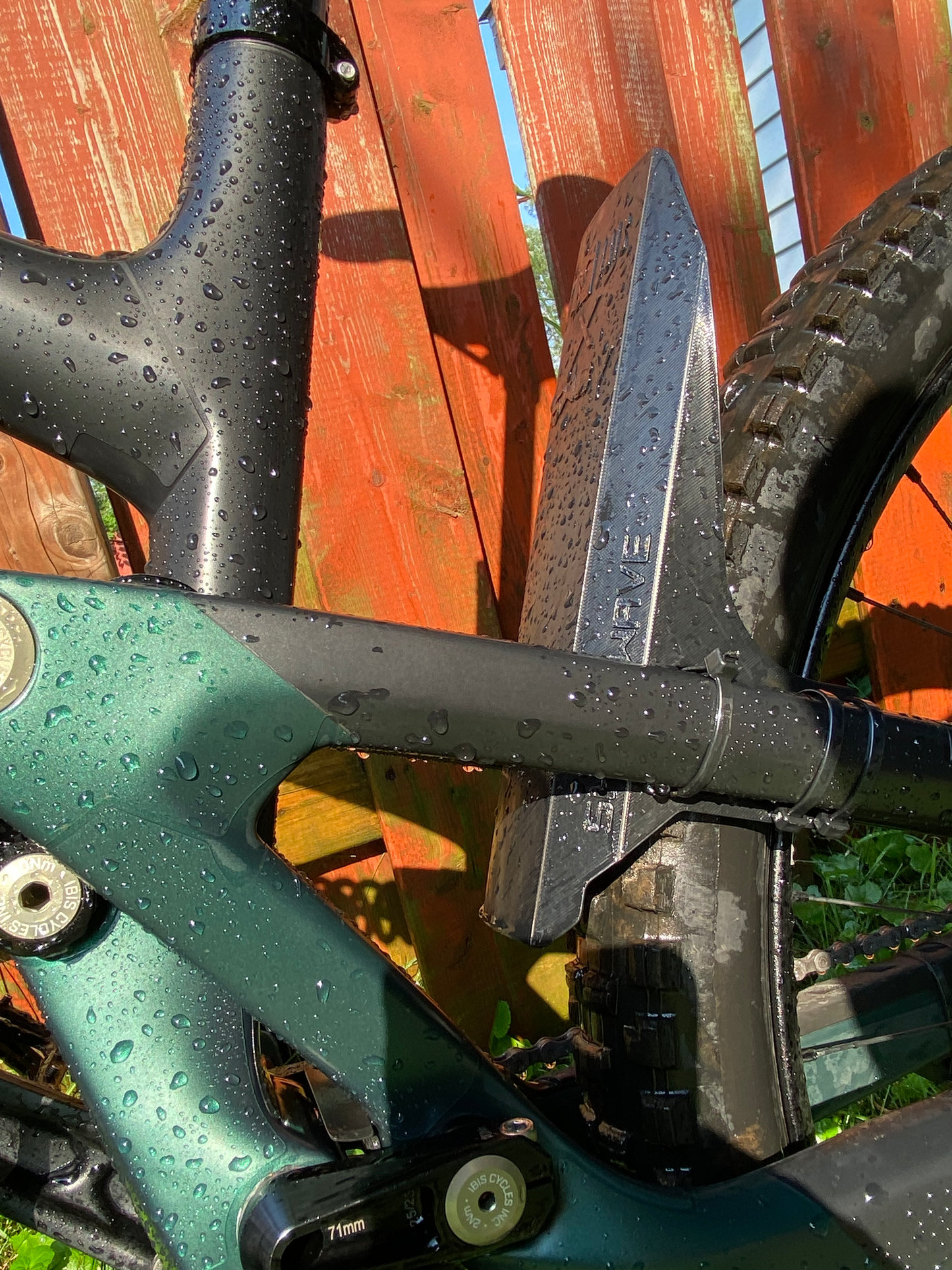 Custom MTB Mud Guard with Name & Flag