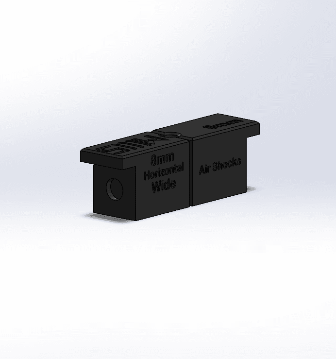 8mm horizontal wide Shaft Clamp - Shockwave Parts