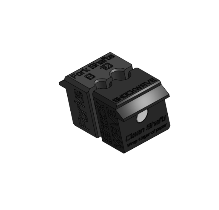 Universal 8mm + 10mm Fork Shaft Clamp | Angled Version