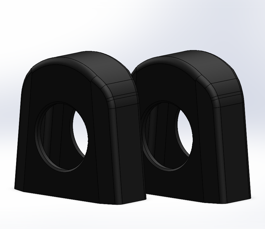 Two black TPU crank boots