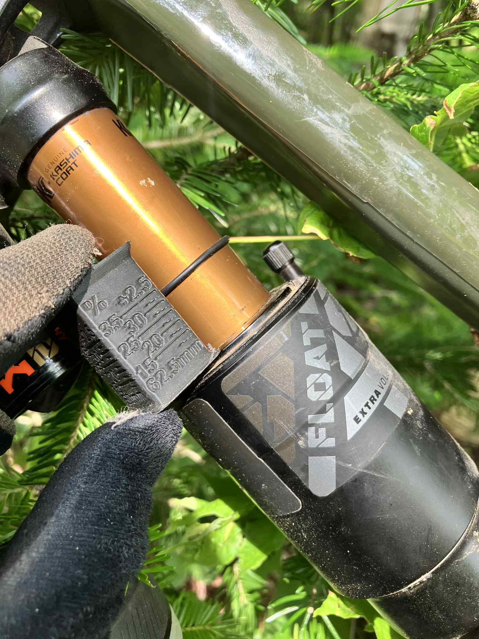 Measuring the sag on a fox FLoat X2 2021 with shockwave tools