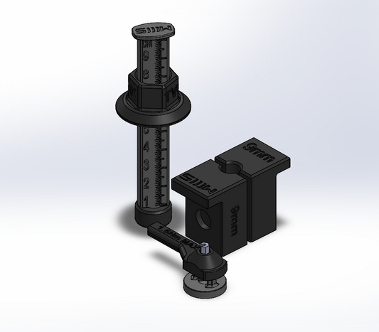 Clamp floating shaft, needle shock pressurization and IFP depth tool from shockwave parts in a DIY tool kit