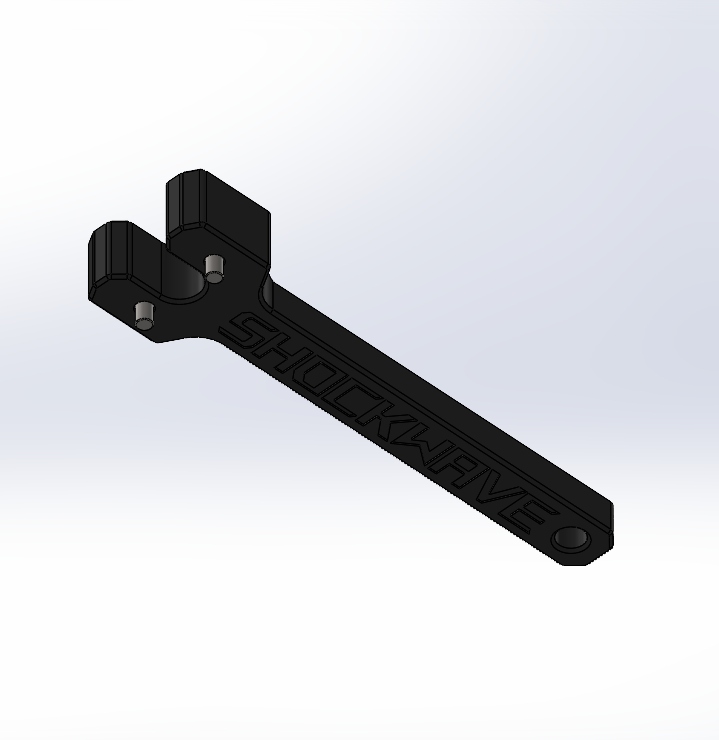 Black tool with 'SHOCKWAVE' branding on a light gray background
